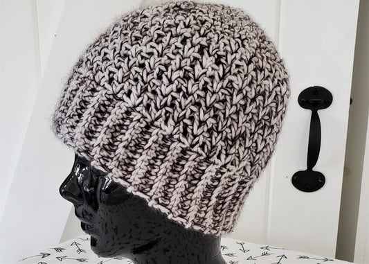 Fleece lined wool and silk ski hat